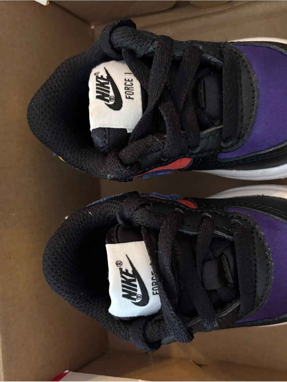 Nike Kids Low-Top Sneakers — Black, Teal, Red, Purple, Yellow